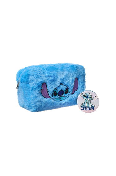 Lilo & Stitch Character Face Make-up Bag & Mirror - Blue
