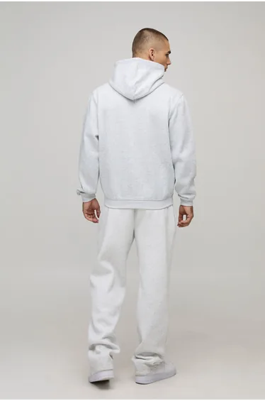 Ash Grey Regular Tokyo Embroidered Hoodie - ash grey