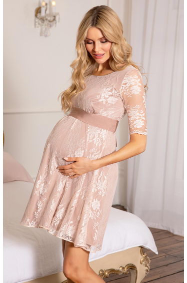 Esther Lace Maternity Nursing Dress
