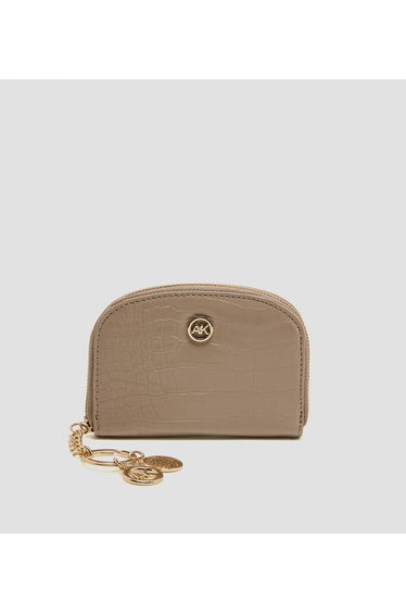 Anne Klein Croc Textured Zip-around Card Holder