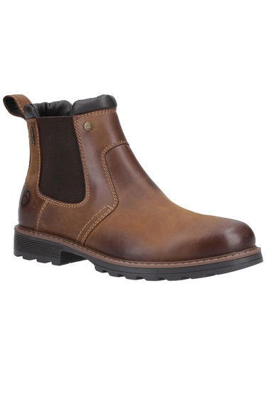 Cotswold Mens Leafield Leather Chelsea Boots - Tan