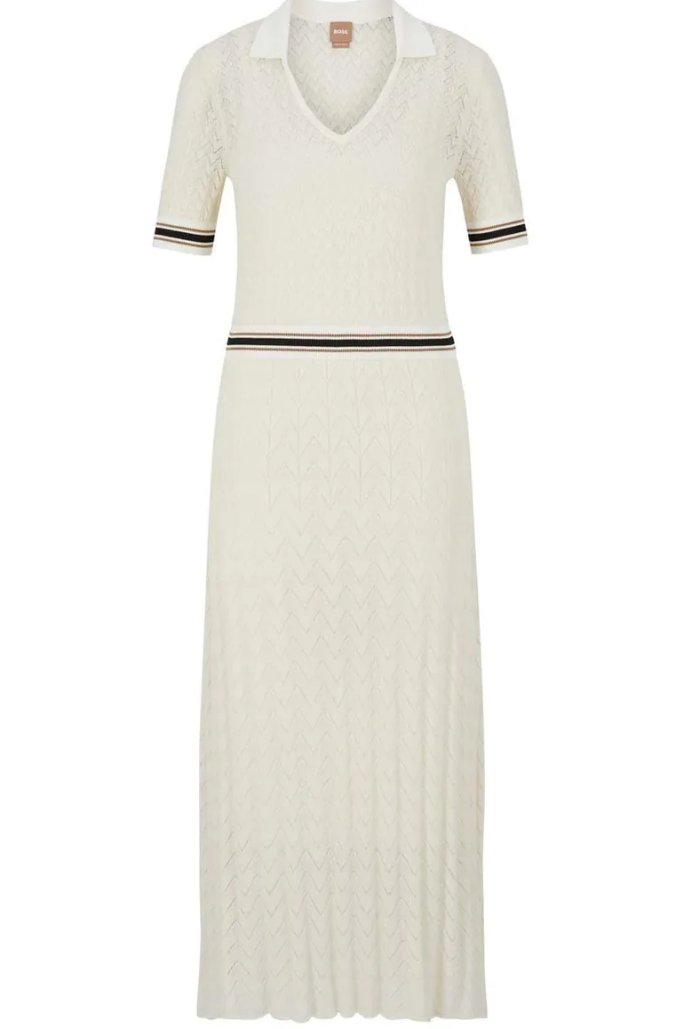 Women's Boss Faselia Knitted Dress in White