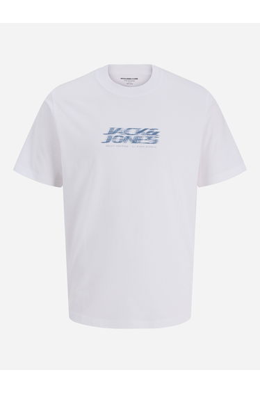 White Crew Neck Logo Print T-Shirt