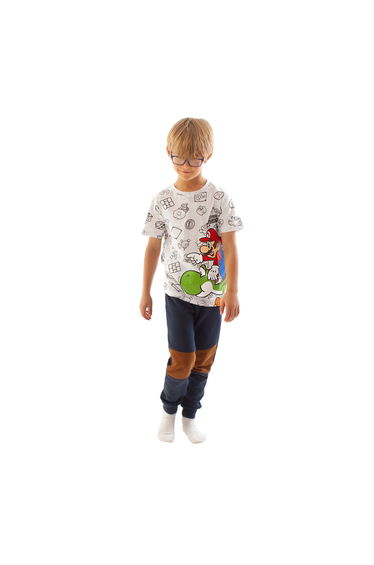 Super Mario Boys Yoshi Marl T-Shirt - Grey