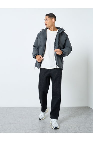 Men Oversized Hooded Puffer Jacket