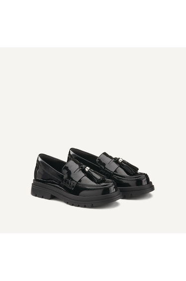 Kids Patent Chunky Sole Loafers