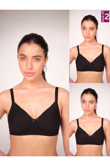 Pack of 2 - Lightly Padded Cotton T-Shirt Bra