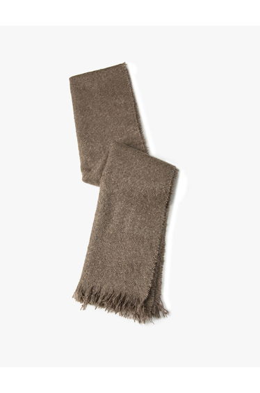 Long Scarf Soft Textured Tasseled
