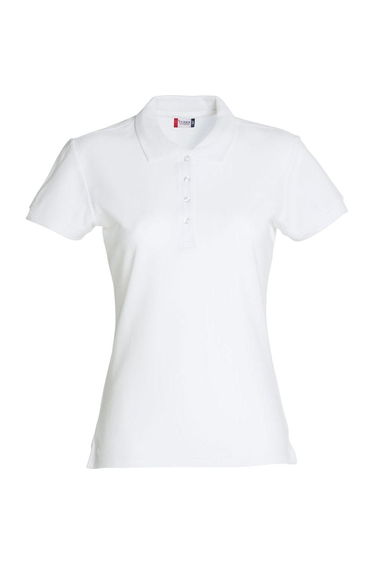Clique Womens/Ladies Plain Polo Shirt - White