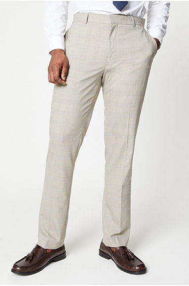 Neutral Pow Check Suit Trouser
