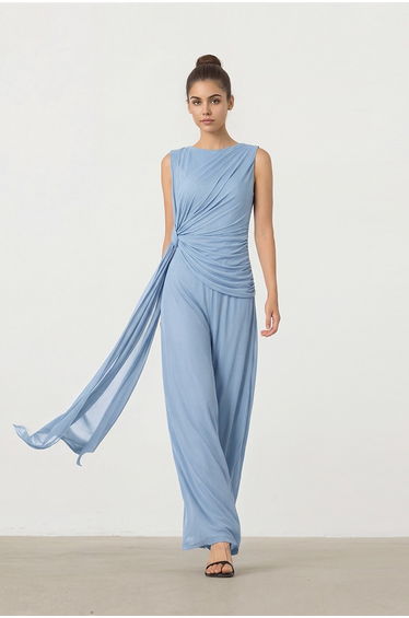 Blue Mesh Dress