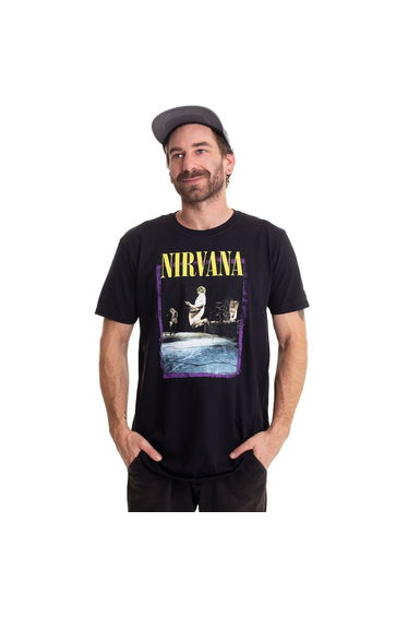 Nirvana Unisex Adult Stage Jump T-Shirt - Black