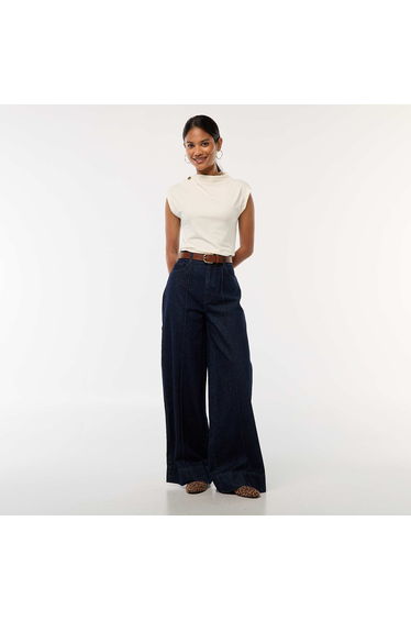 Wide Leg 5-Pocket Jeans BLUE