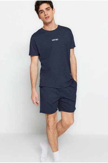 Pajama Set - Navy blue - Plain