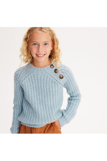 High Neck Jumper/Sweater in Chunky Knit