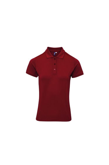 Premier Womens/Ladies Coolchecker Plus Polo Shirt - Burgundy