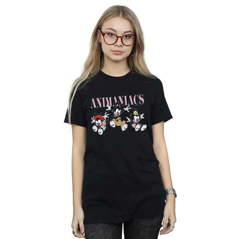 Animaniacs Womens/Ladies Group Jump Cotton Boyfriend T-Shirt
