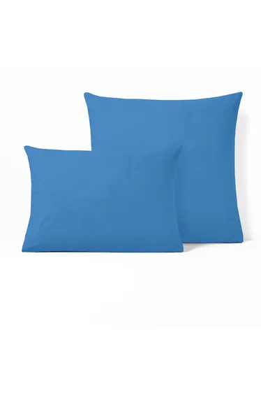 غطاء وسادة قطن أزرق