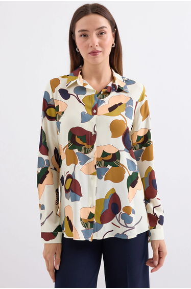 BDART Patterned Long Sleeve Shirt with Button Closure