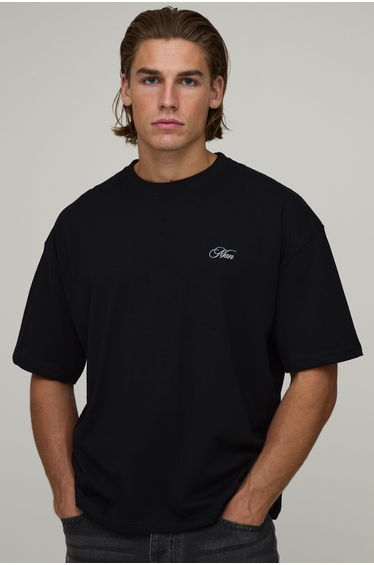 Oversized Boxy Limited Edition Floral Printed T-Shirt - black