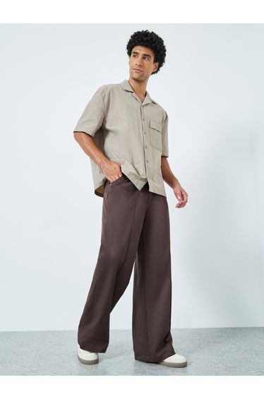 Men Baggy Panelled Trousers with Pocket Detail