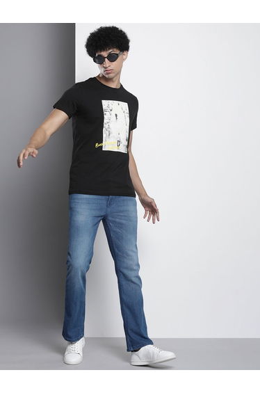 Men Bootcut Fit Solid Jeans