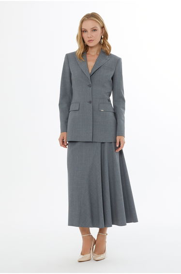Button-Front Jacket with Welt Pockets