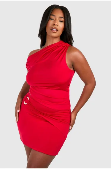 Plus Ring Detail Mini Skirt