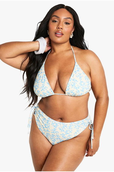Plus Ditsy Print Tummy Control High Waist Brief