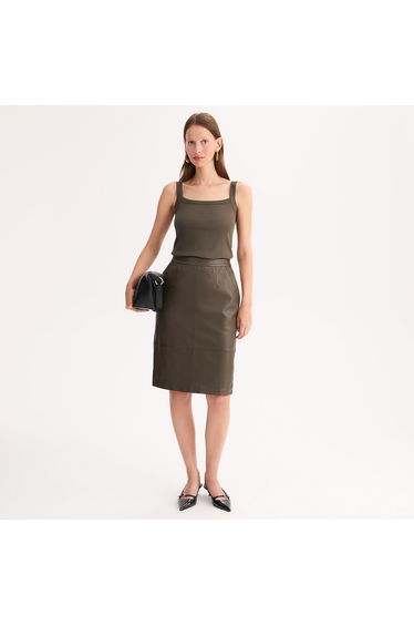 Square Neck Tank Top, Pure Combed Cotton