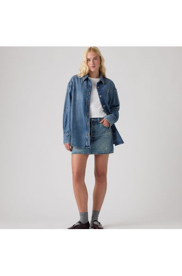 Icon Denim Mini Skirt