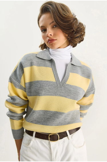 LUCCI Striped Knitwear Sweater