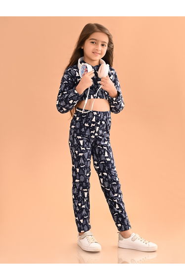 All Over Print Hooded Top and Joggers Set