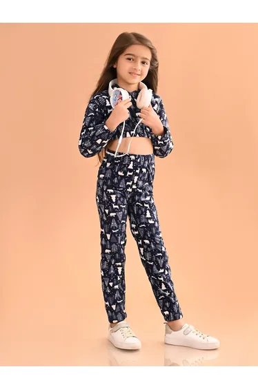 All Over Print Hooded Top and Joggers Set