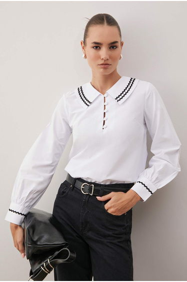 Blouse - White - Regular fit