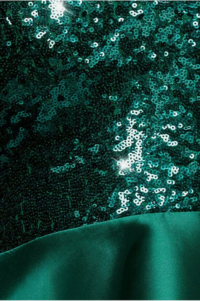 emerald green satin skater dress Emerald Satin Batwing Mini Skater Dress