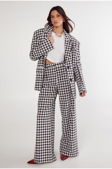 Gingham Tailored Blazer