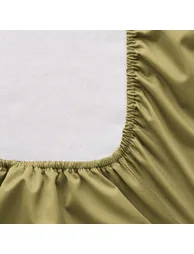 شرشف سرير قطن ساتين مغسول بحواف مطاطية 30 سم - 2