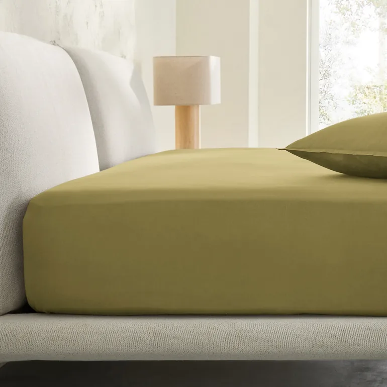 شرشف سرير قطن ساتين مغسول بحواف مطاطية 30 سم - 3