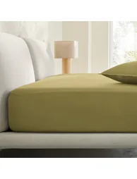 شرشف سرير قطن ساتين مغسول بحواف مطاطية 30 سم - 3