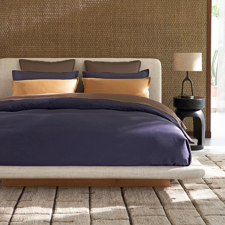 شرشف سرير قطن ساتين مغسول بحواف مطاطية 30 سم - 4