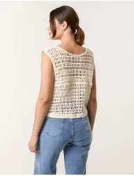 Crochet Button Vest - 4