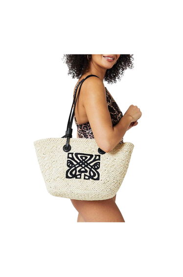 Biba Straw Beach Tote Bag - Natural Blend