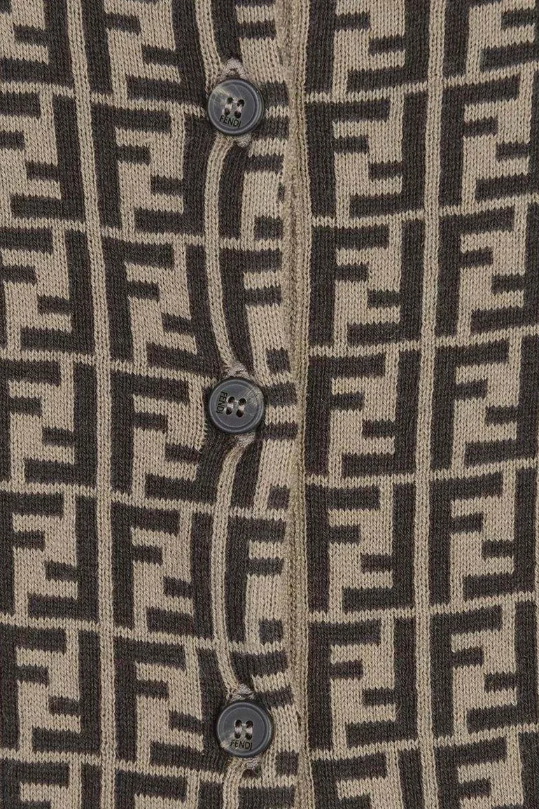 Baby Cotton & Cashmere Romper in Brown - 2