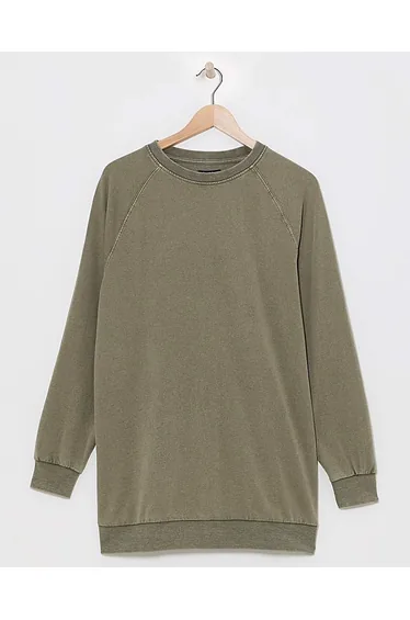 Raglan Sleeve Longline Sweatshirt