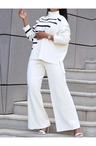 Wide Leg Solid Color Pants Trousers