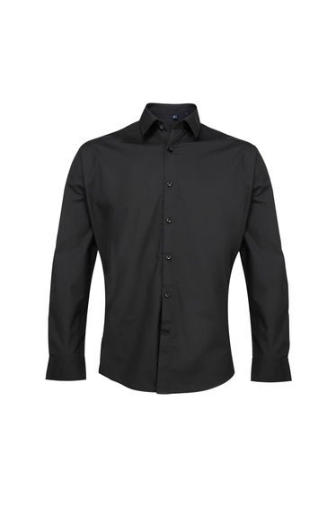 Premier Supreme Heavier Weight Poplin Long Sleeve Work Shirt - Black