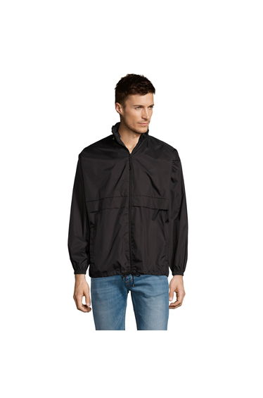 SOLS Surf Windbreaker Lightweight Jacket - Black