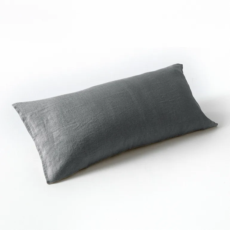 Elina Washed Linen Bolster Pillowcase - 1