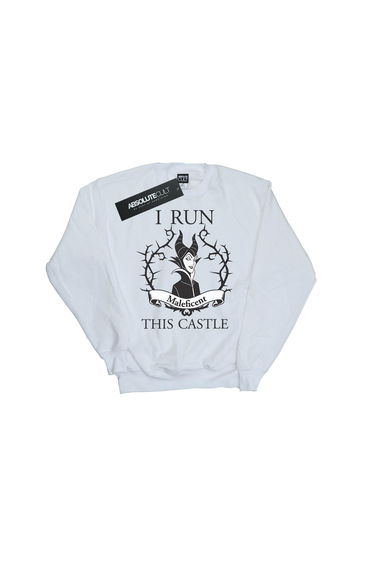 Maleficent Girls I Run This Castle Cotton Sweatshirt - White